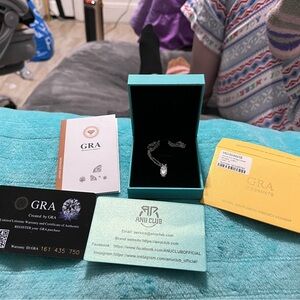 Moissanite gem neck lace all certified authentic